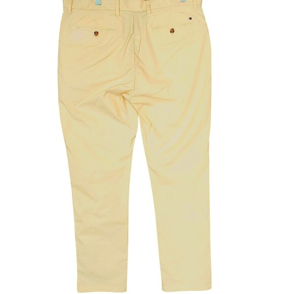 Men's Tommy Hilfiger Summer Yellow Custom Fit Th Flex Cotton‎ Chino Pants 36x34 - Picture 5 of 16